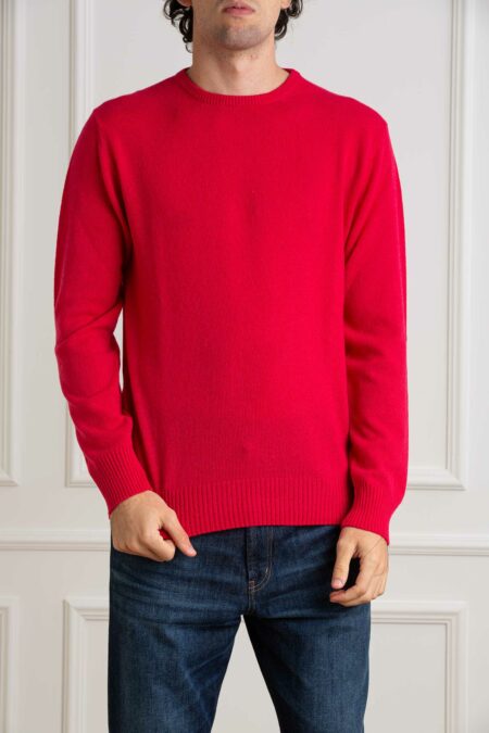 CUSTOMER LOVERS-MAGLIA GIRO  100% CASHMERE F7 LIGHT-PRI67975D CORALLO XL