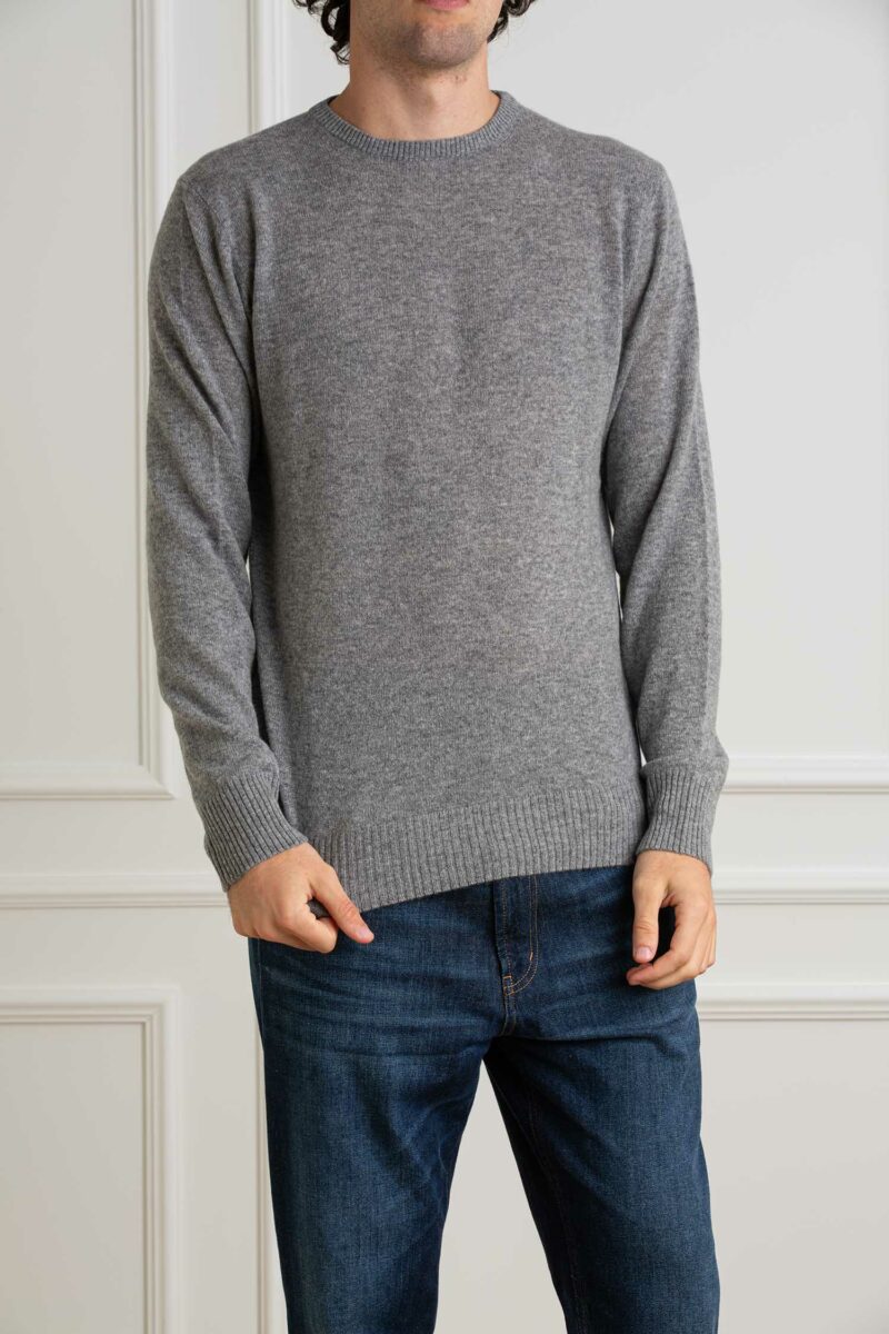 CUSTOMER LOVERS-MAGLIA GIRO  100% CASHMERE F7 LIGHT-PRI67975D GRIGIO XXL