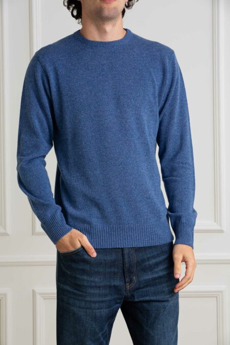 CUSTOMER LOVERS-MAGLIA GIRO  100% CASHMERE F7 LIGHT-PRI67975D JEANS XL