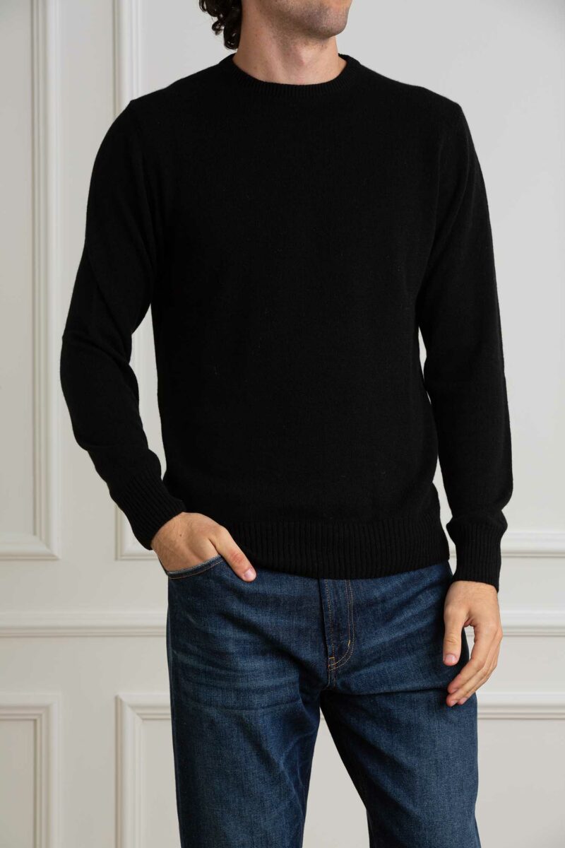 CUSTOMER LOVERS-MAGLIA GIRO  100% CASHMERE F7 LIGHT-PRI67975D NERO XXL