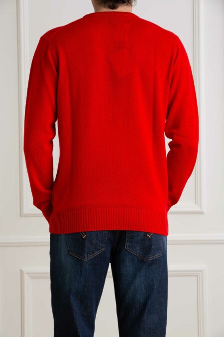 CUSTOMER LOVERS-MAGLIA GIRO  100% CASHMERE F7 LIGHT-PRI67975D ROSSO XL