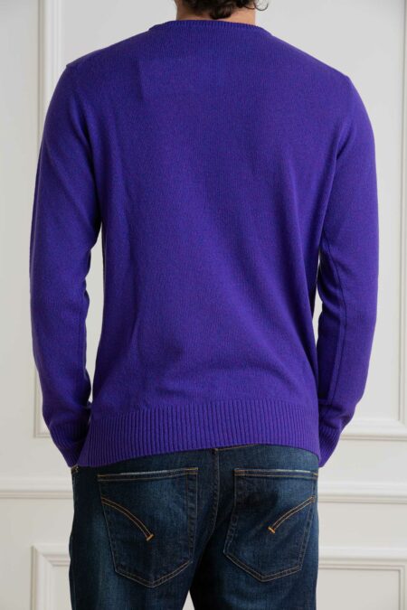 CUSTOMER LOVERS-MAGLIA GIRO  100% CASHMERE F7 LIGHT-PRI67975D VIOLA XXL