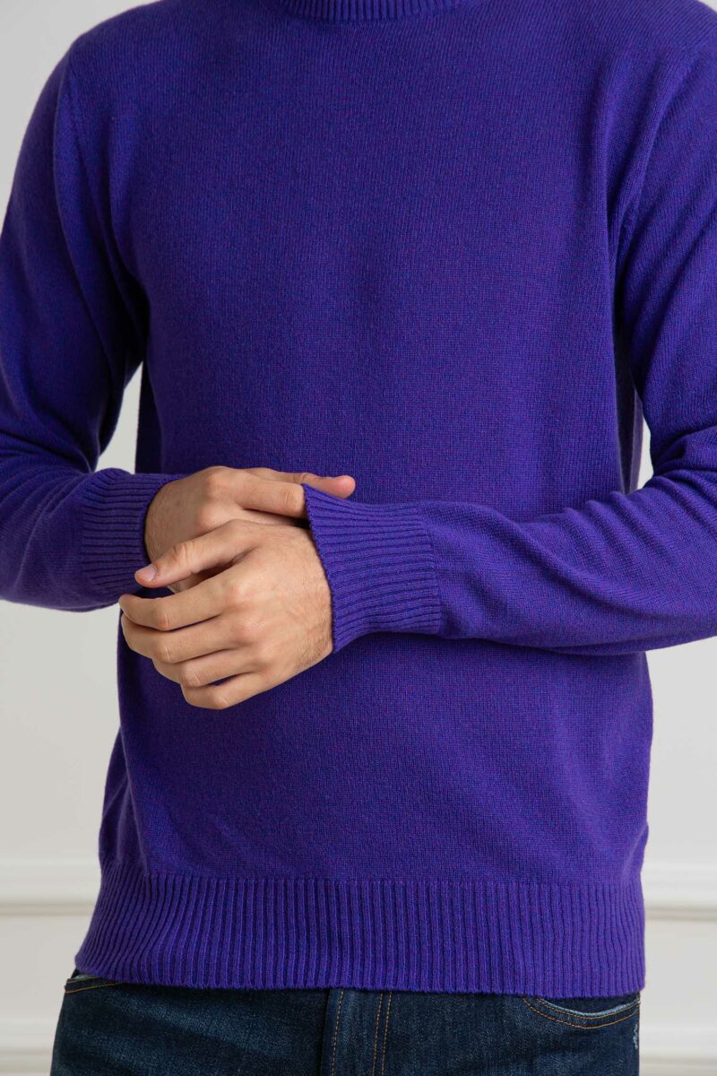 CUSTOMER LOVERS-MAGLIA GIRO  100% CASHMERE F7 LIGHT-PRI67975D VIOLA XXL