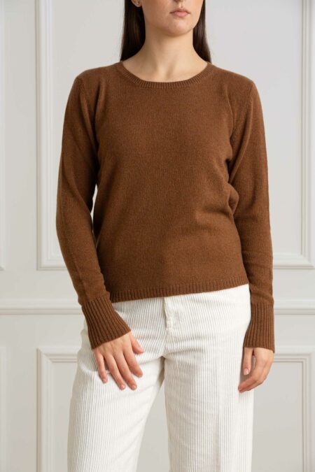 MATHILDE-MAGLIA 100% CASHMERE GIRO MOD. SCATOLA-PRI83969A BISCOTTO 44