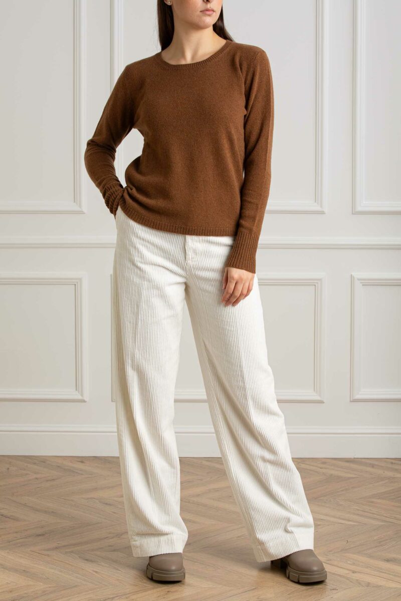 MATHILDE-MAGLIA 100% CASHMERE GIRO MOD. SCATOLA-PRI83969A BISCOTTO 44