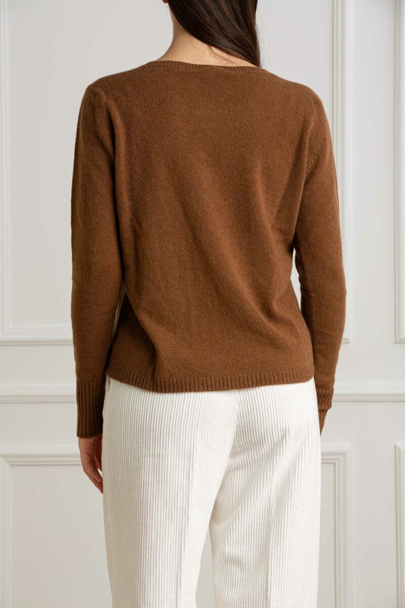 MATHILDE-MAGLIA 100% CASHMERE GIRO MOD. SCATOLA-PRI83969A BISCOTTO 44