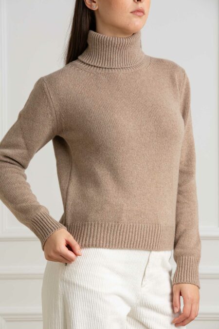 MATHILDE-DOLCE VITA 100% CASHMERE  OVER-PRI83997A BEIGE 42