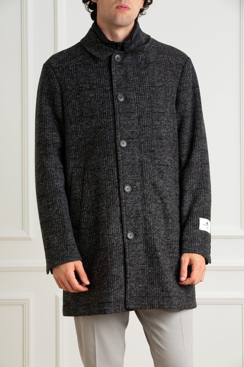 PEUTEREY-CAPPOTTO IN MAGLIA UOMO-PYGERDACHECK GRIGIO S