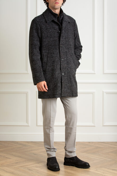 PEUTEREY-CAPPOTTO IN MAGLIA UOMO-PYGERDACHECK GRIGIO S