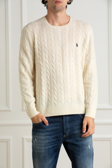 RALPH LAUREN-PULLOVER M/L-RL876762A24 CREAM XXL