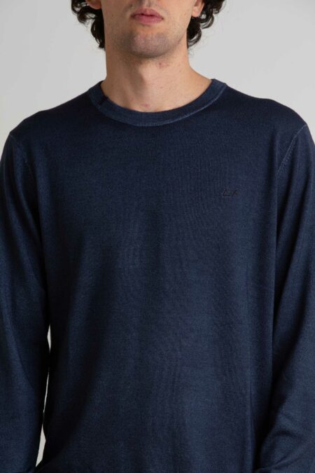 SUN68-FELPA ROUND VINTAGE PLAIN-SNK44147 NAVY XXL