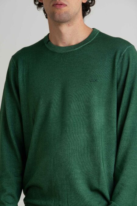 SUN68-FELPA ROUND VINTAGE PLAIN-SNK44147 VERDE XXL