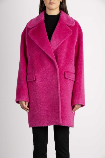 TAGLIATORE-CAPPOTTO ALPACA E LANA PETTO E MEZZO-TAASTRIDA5083U FUCHSIA 42