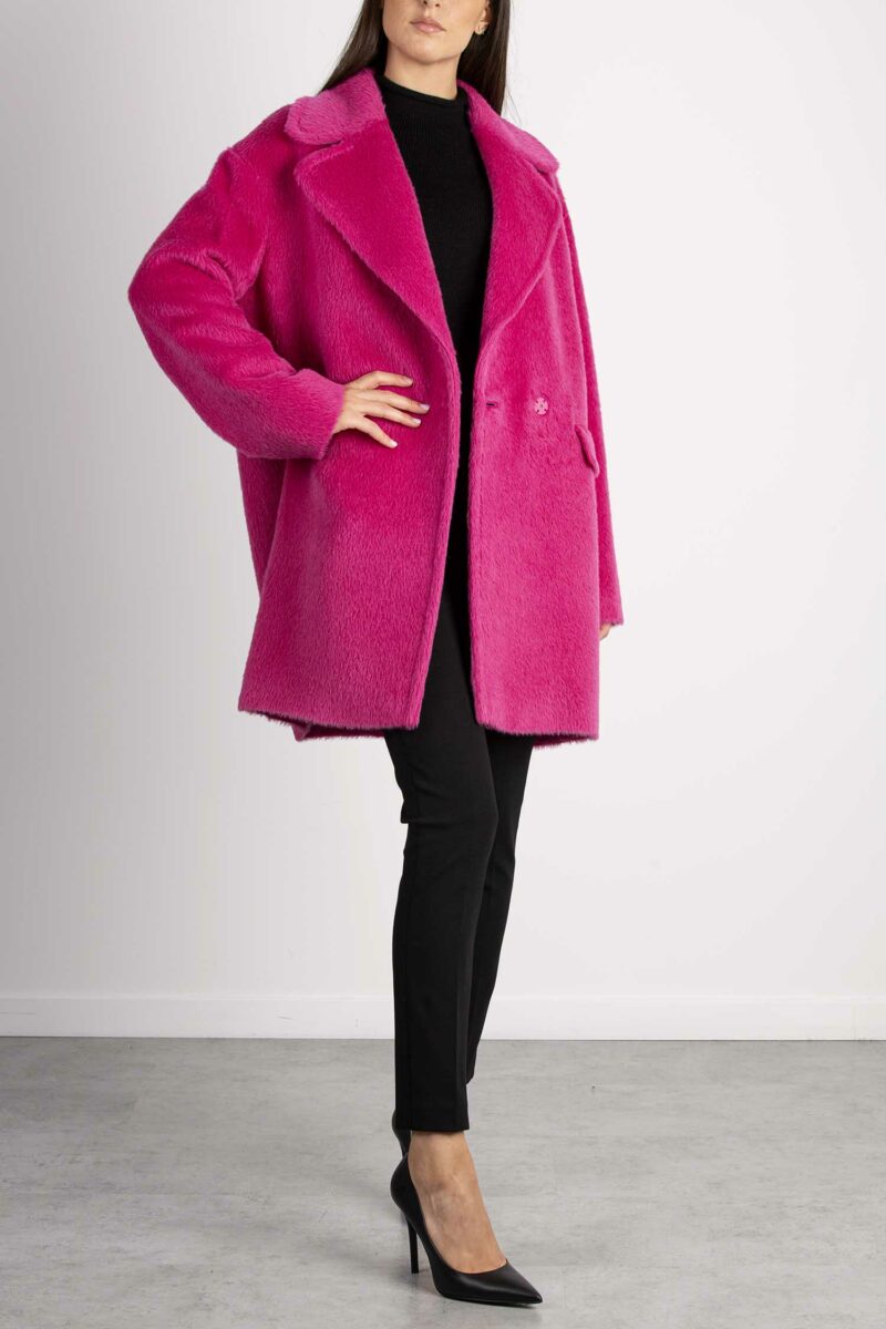 TAGLIATORE-CAPPOTTO ALPACA E LANA PETTO E MEZZO-TAASTRIDA5083U FUCHSIA 42