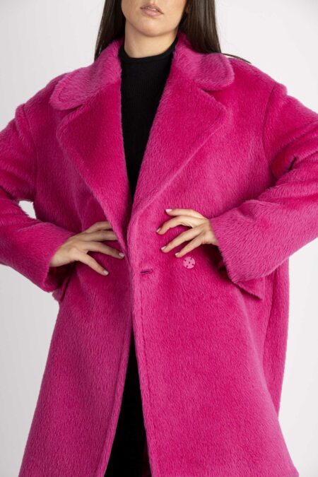 TAGLIATORE-CAPPOTTO ALPACA E LANA PETTO E MEZZO-TAASTRIDA5083U FUCHSIA 42