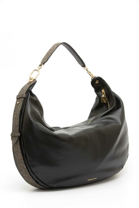 BORBONESE-BORSA HOBO L-BO923739AR1 GREY TU