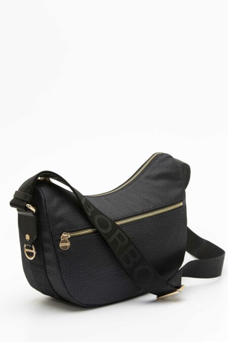 BORBONESE-LUNA BAG SMALL-BO934107I15A3 BLACK TU