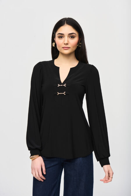 JOSEPH RIBKOFF-TOP DONNA-JO243185 BLACK 46