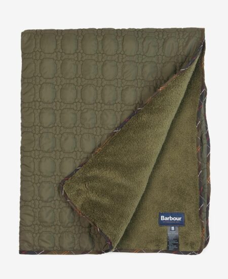 BARBOUR-COPERTA DOG BONE QUILTED-BBDAC0083 OLIVE TU