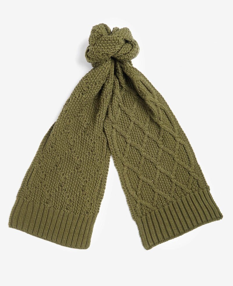 BARBOUR-SET RIDLEY BEANIE & SCARF-BBLGS0075 OLIVE TU