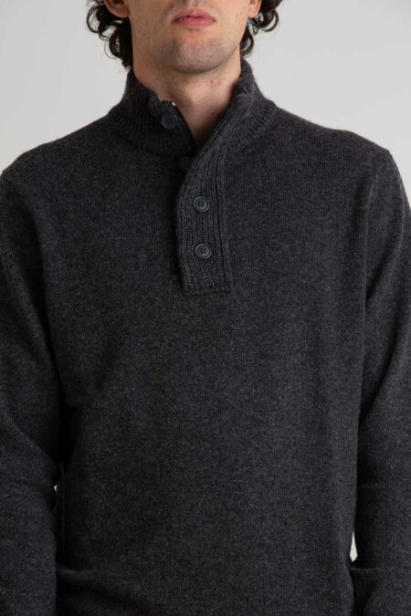 BARBOUR-MAGLIA PATCH HALF ZIP-BBMKN0585MKN CHARCORAL XXL