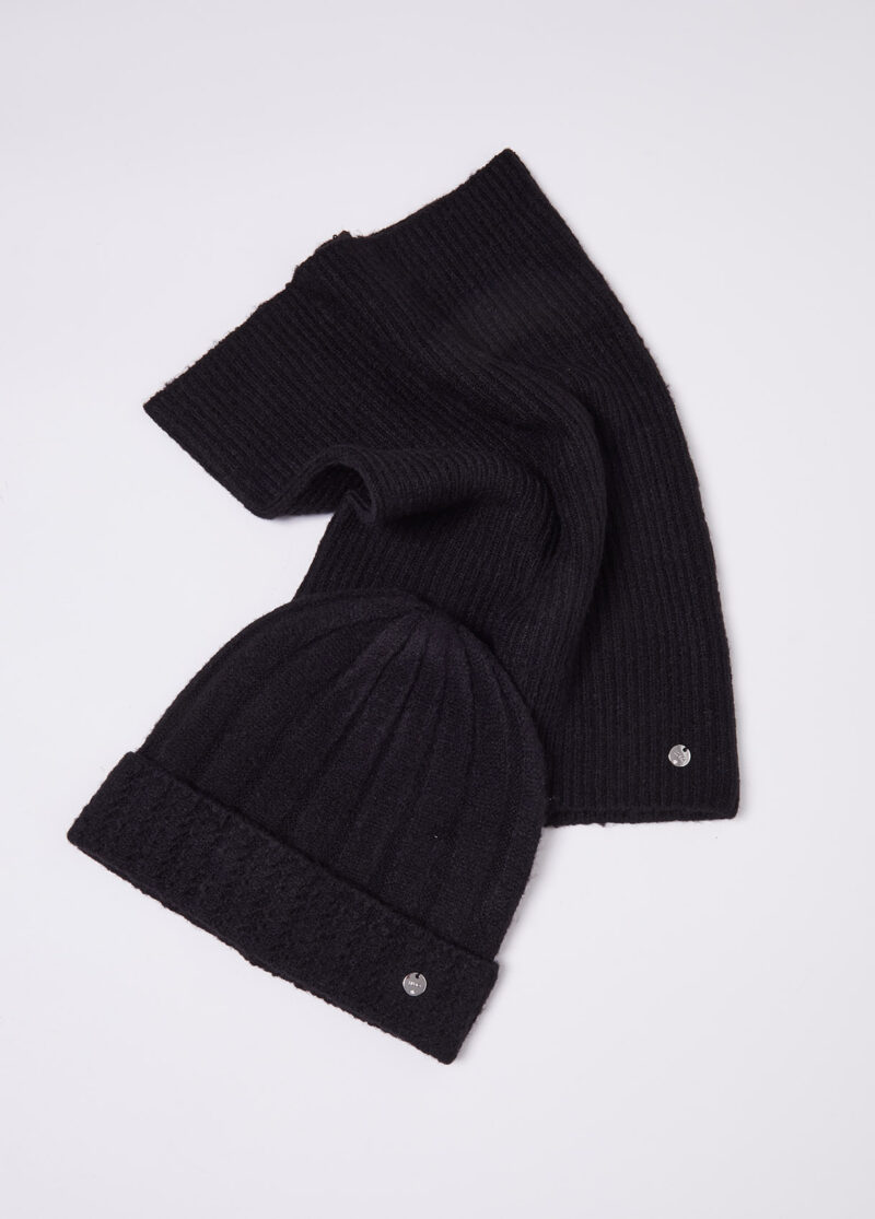 LIU JO-COORDINATO COLLO/BEANIE-LJ2F3045M0300 NERO TU