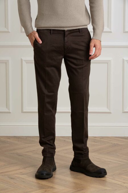 RE-HASH-PANTALONE CHINOS MUCHA-RHP2492417A4 CIOCCOLATO 36