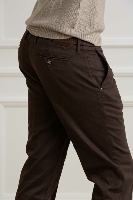 RE-HASH-PANTALONE CHINOS MUCHA-RHP2492417A4 CIOCCOLATO 36