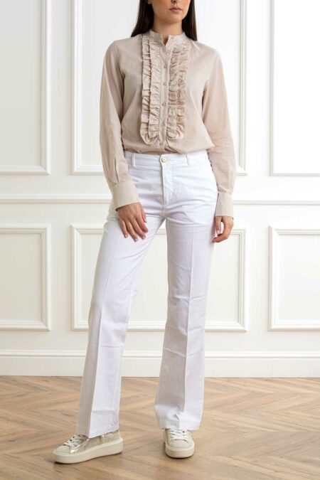 40WEFT-PANTAL. COLORATO DONNA-40THEA2224 BIANCO 46
