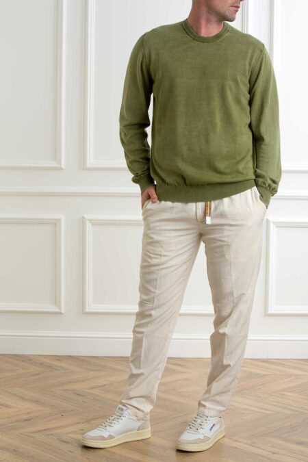 ALPHA-MAGLIA GIROCOLLO COTONE-APAU1000CS ARMY 56