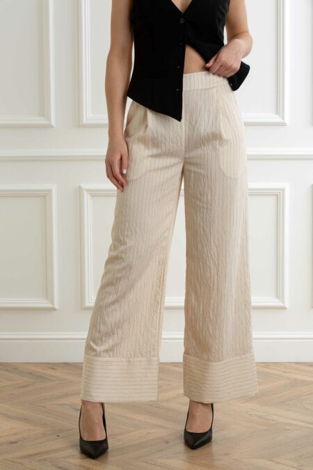 ALESSIA SANTI-PANTALONE LARGO A RIGHE-AS511SD25008 RIGHE 44