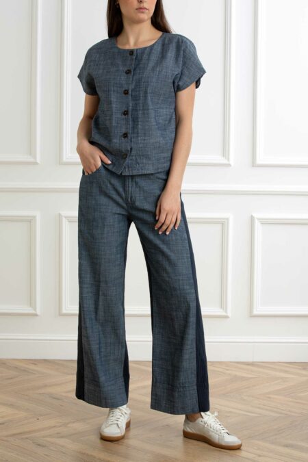 ALESSIA SANTI-PANTALONE DONNA-AS511SD25010 BLU 44