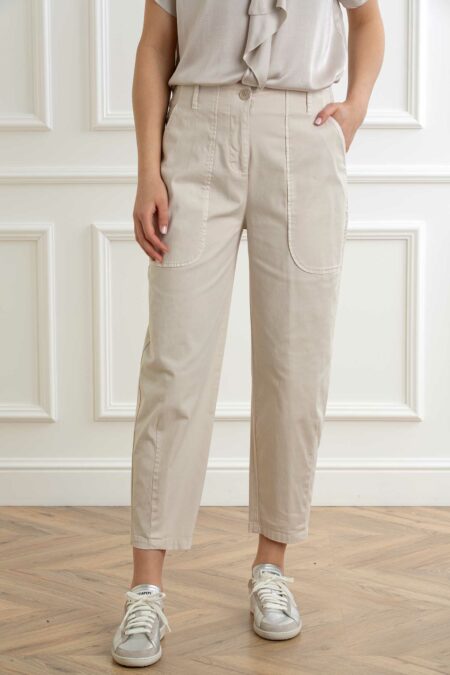 ALESSIA SANTI-PANTALONE CARROT FIT-AS511SD25023 AVORIO 42