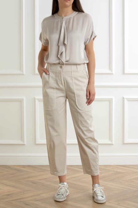 ALESSIA SANTI-PANTALONE CARROT FIT-AS511SD25023 AVORIO 42
