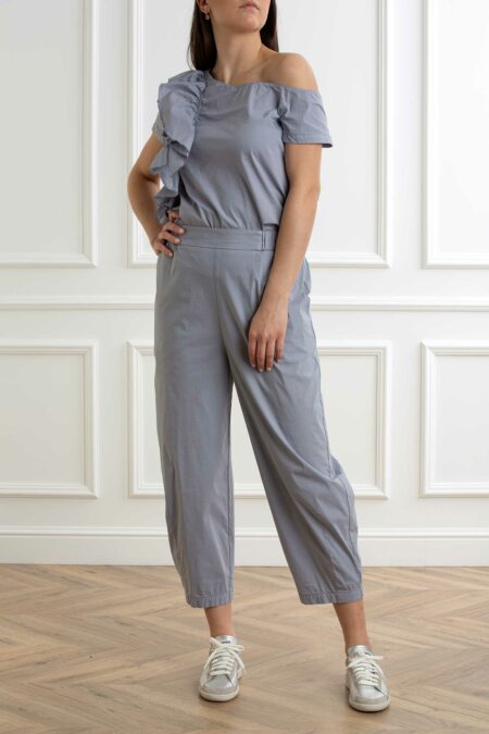 ALESSIA SANTI-PANTALONE BALLOON CON ELASTICO-AS511SD25047 GRIGIO 44