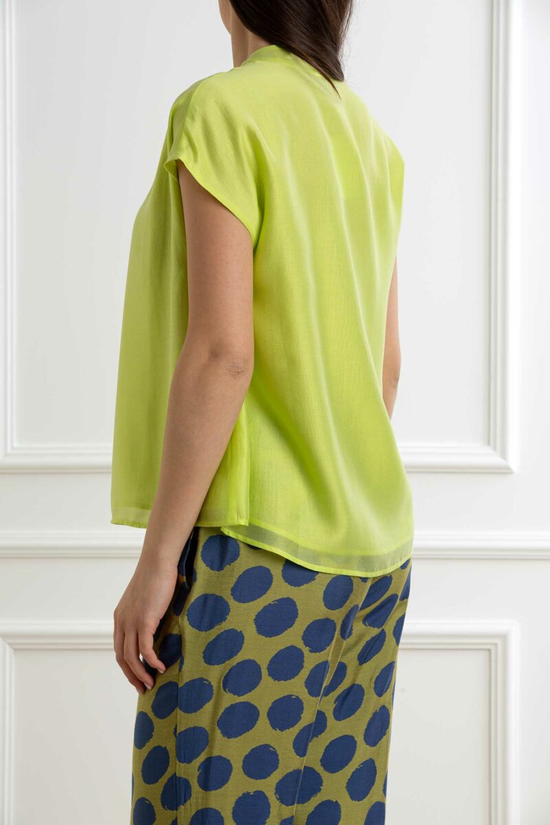 ALESSIA SANTI-BLUSA SCOLLO V-AS511SD45019 GIALLO 44