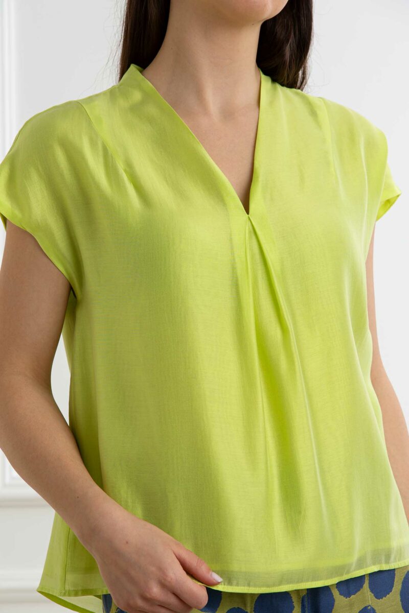ALESSIA SANTI-BLUSA SCOLLO V-AS511SD45019 GIALLO 44