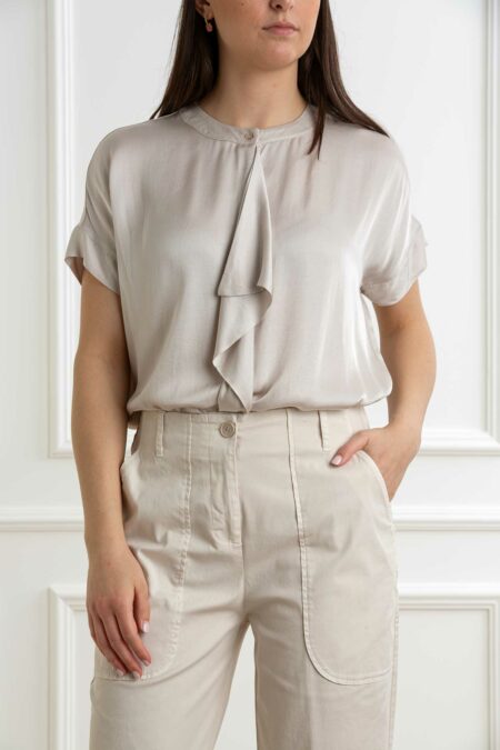 ALESSIA SANTI-BLUSA CON ROUCHES-AS511SD45048 AVORIO 44