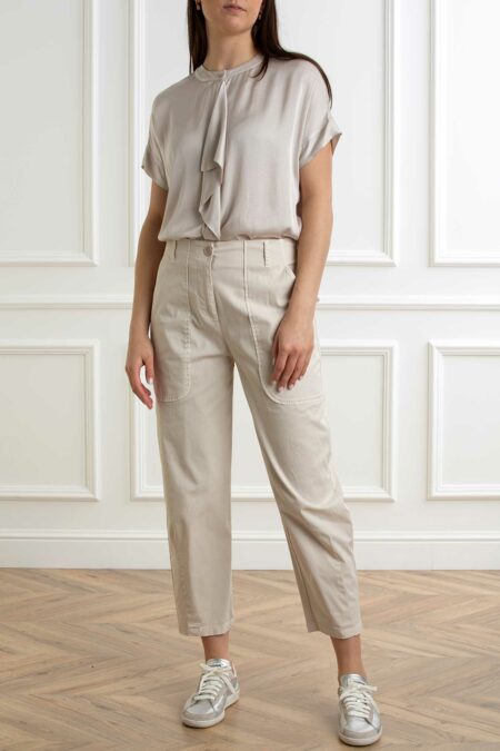 ALESSIA SANTI-BLUSA CON ROUCHES-AS511SD45048 AVORIO 44