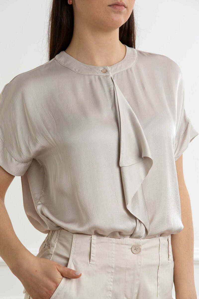 ALESSIA SANTI-BLUSA CON ROUCHES-AS511SD45048 AVORIO 44