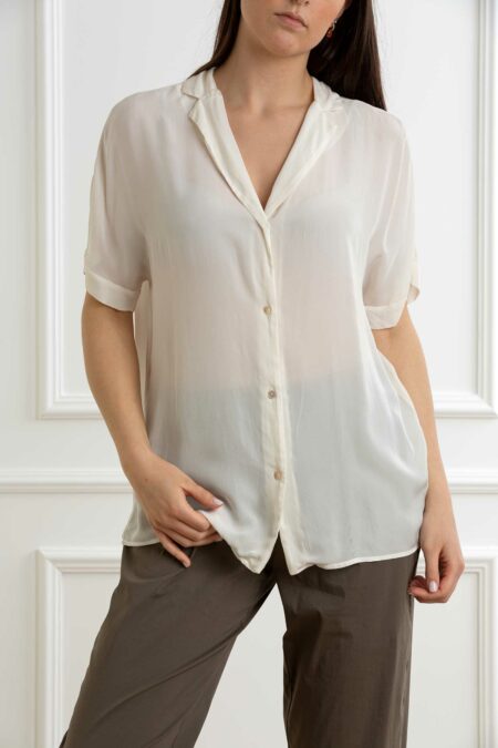 ALESSIA SANTI-CAMICIA M/M-AS511SD45051 PANNA 44