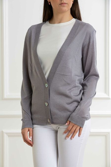 ALESSIA SANTI-CARDIGAN-AS511SD53016 GRIGIO 3