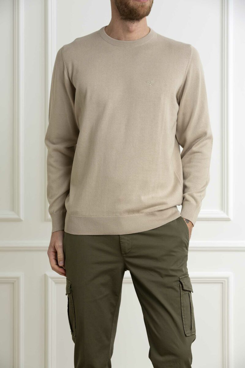 BARBOUR-FELPA PIMA COTTON CREW-BBMKN0932MKN MIST XL