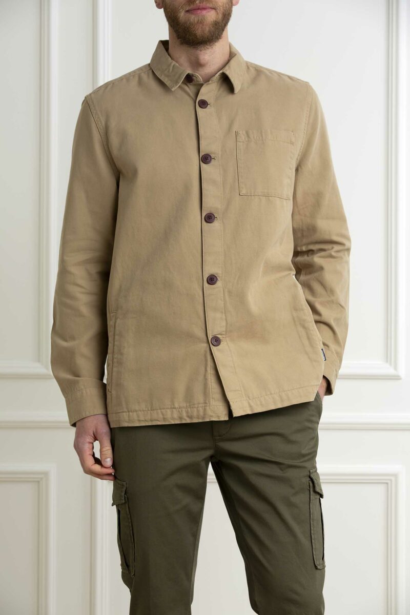 BARBOUR-GIUBBINO WASHED OVERSHIRT-BBMOS0281MOSP24 STONE XL