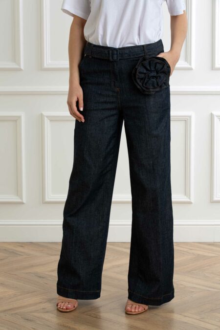BLUGIRL-DENIM WIDE LEG C/SPILLA-BGRA5133D4992 DENIM 30