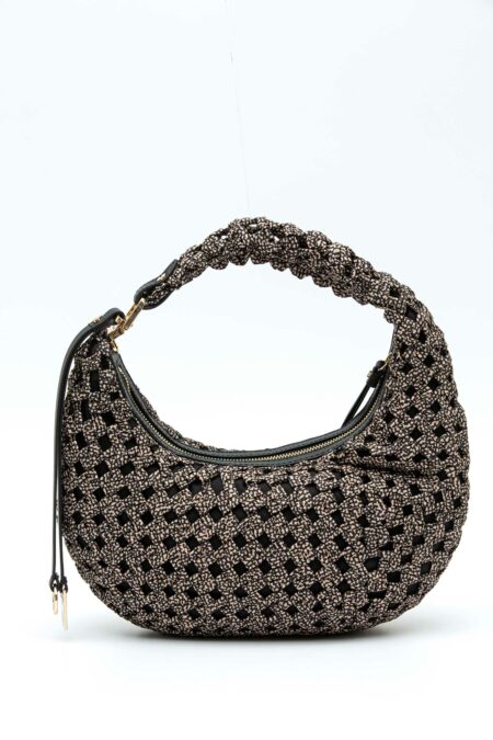 BORBONESE-BORSA HOBO MINI INTRECCIATA-BO924826I15 NATURAL TU
