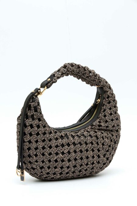 BORBONESE-BORSA HOBO MINI INTRECCIATA-BO924826I15 NATURAL TU