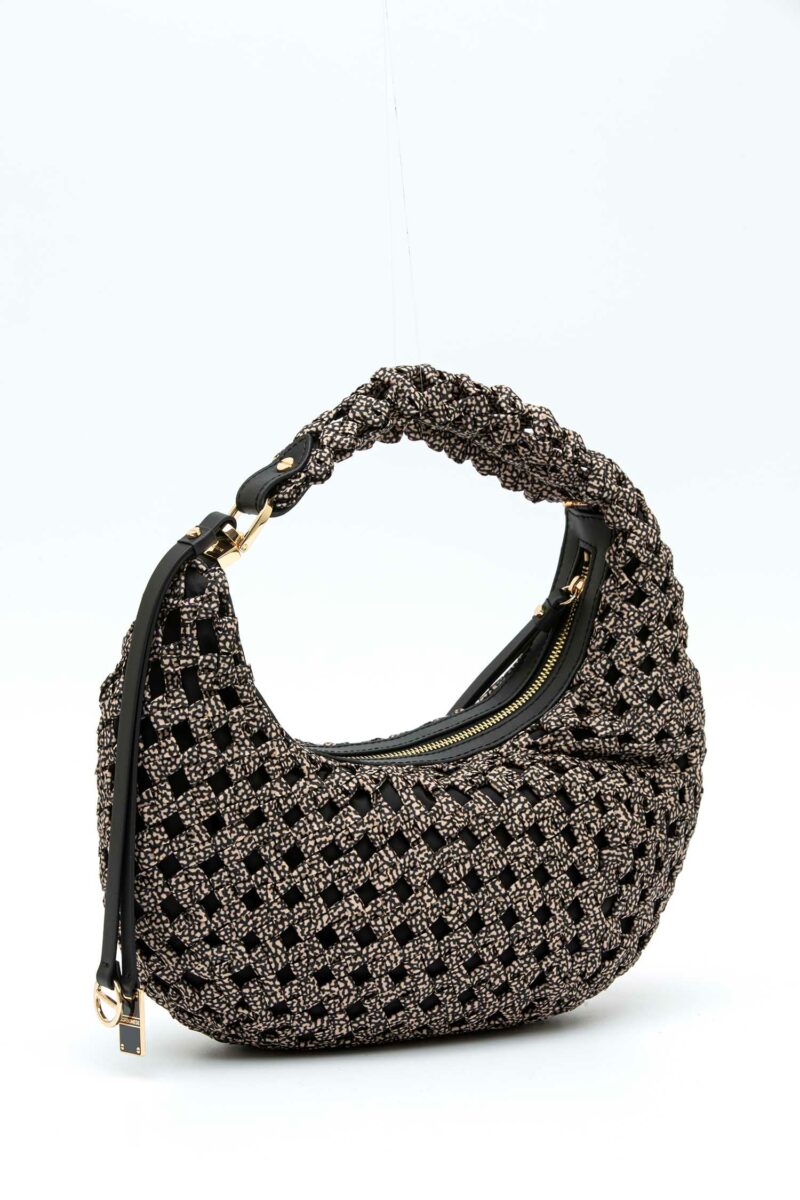 BORBONESE-BORSA HOBO MINI INTRECCIATA-BO924826I15 NATURAL TU