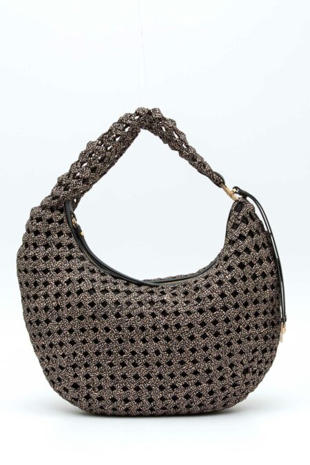 BORBONESE-BORSA HOBO M. INTRECCIATA-BO924827I15 NATURAL TU