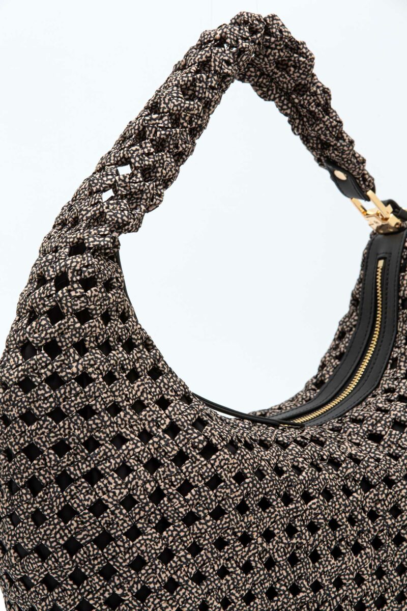 BORBONESE-BORSA HOBO M. INTRECCIATA-BO924827I15 NATURAL TU